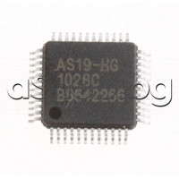 IC driver,18+1 channel voltage bufferrs for  LCD,48-TQFP,E-CMOS AS19-HG