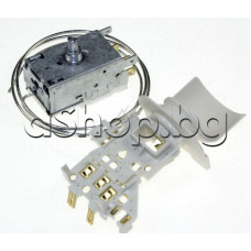 Термостат K59-S2788/500(16A-250VAC)Ranco 3-изв.x6.35mm къс осезател к-т с цокъл за лампа за хладилник ,Whirlpool WBE-3111