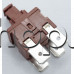 Захранващ ключ-бутон Canal PS-5 със задържане 16A/250VAC,DPST-NO,2-пол. 4-изв.x 6.35мм,Canal Electronic,за разни ел. домакински уреди,Gorenje,Midea WQP8-9241B