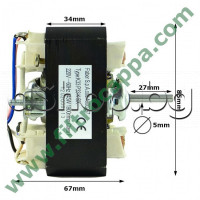 Електродвигател 230VAC/50Hz, 125-145W , K33P33K-SX,1900rpm  за аспиратор, Faber/Roblin