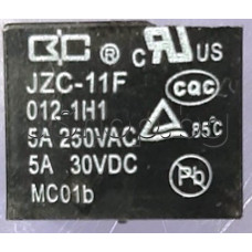 Реле електромагнитно ,JZC-серия 12VDC/320om,250VAC/5A,1-КГ(НО),SPST-NO,за печ.монт.10x18x15Hmm,4-изв.,TYR Electronic