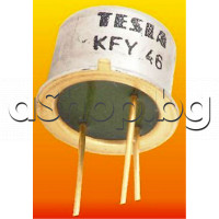 Si-N,NF-driver,75/50V,0.5A,0.8W,120MHz,B=45..93,TO-39,KFY46 Tesla