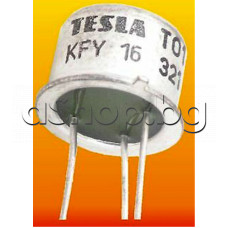 Si-N,NF-driver ,75/50V,0.6A,0.8W,90MHz,B=30..125,TO-39,KFY16 Tesla