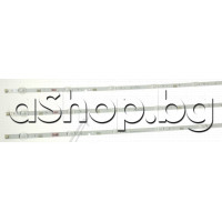 Светодиодна лента кк-т ,3 бр.V5-DN-395SM0-R2,8-LED за подсветка на LCD телевизор,Samsung UE-40J5000AW Series