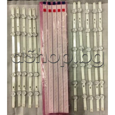 Светодиодна лента к-т 10 бр.(Ax5 +Bx5) за подсветка на LCD(LC550DUE-FGP2) телевизор,LG 55