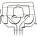 Горен-двоен  нагревател 2800(1500+1300)W/230VAC с планка за готварска печка,Bosch HSN421120/01,Siemens