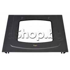 Външно стъкло 595x455mm кк-т с рамка и опора от врата-фурна на готв. печка ,Whirlpool AKP-288/NA,AKP-450IX,Indesit,Ariston