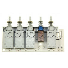 Клавишен блок 5-ключа тип Isostat 6(2A) 250VAC за управление на аспиратор,Candy CCT-61X(38006102),Elica