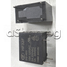 Реле електромагнитно,HF32F-серия 12VDC/320om,250VAC/5A,1-КГ(НО),SPST-NO,за печ.монт.10x18x15Hmm,4-изв.,Hongfa  HF32F-012-HS3