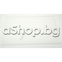Стъклен рафт 478x318x4mm  за хладилник(над купи за плодовете), Indesit,Ariston BAN-12