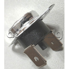 Термостат-биметален с вдигнат борд за 70°C, НЗ/NC ,отв.при 70°C, с бутон за възстановяване ,250VAC/10A ,amp-6.35mm ,KSD303-R