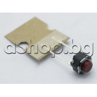 Микробутон 5.8x5.8xH4mm tact switch - кръгъл с бутон H1.2mm, с два извода x15mm,растер 5мм. за панела на  SONY Shake-X30/50/70D