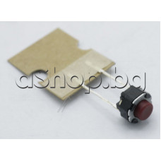 Микробутон 5.8x5.8xH4mm tact switch - кръгъл с бутон H1.2mm, с два извода x15mm,растер 5мм. за панела на  SONY Shake-X30/50/70D