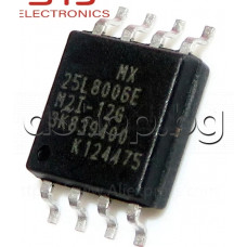 IC,Serial flash 8Mb(8Mx1)SPI Cmos Flash,3.3V Only,85MHz,0°..+70°C,8-DIP(300mil) ,MX25L8006EM2I-12G Macronix