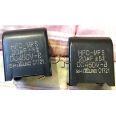 20uF/450VDC,±5%,+85°C,кондензатор полипропиленов 32.5x30xH38mm ,тип MPS-50kHz,RM=27.5mm,HFC-MPS 20uF DC450V-B