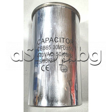 30.0uF/450VAC,±5%,-25...+85°C ,кондензатор работен тип CBB65,закрепване с скоба,изводи 2(8) x6.35мм,d50x90/103mm ,Mascotop