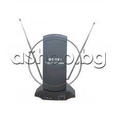 Стайна TV-антена с усилвател DVB-T/H DMB-T/H за цифрова телевизия и радиоприемане,VHF/UHF-TV,FM-Radio ,20-36dB/75ом ,DT-101