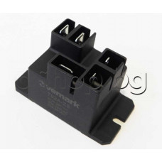 Реле-електромагнитно AC220V/13.8kOm,240VAC/30-40A,32x27x28 mm,1-к.гр.SPST,NO/NC,5-изв.6.35мм,TCC JQX-16FSF(T92A-ZS) type,закрп.с 2 винта