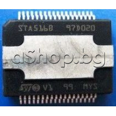 IC ,60V,6A,quad power half bridge,2x40W(4x20)/10%/32V/8om,DDX,PowerSSO-36(slug up) ,STA516B STMicroelectronics