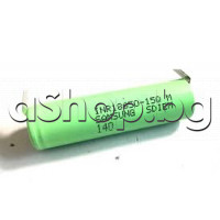 Li-ion акумулаторна батерия 3.7V/1500mA,ток 18A ,без пъпки.за зап. в пакет с пластинки d18.2x64.8mm,Samsung INR18650-15Q M