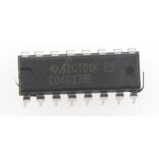 CMOS-IC ,Dual Pos.Edge Trigger.JK Flip-Flop with Preset&Clear,16-DIP ,Texas Instruments CD4027BE