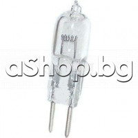 Халогенна крушка 24VDC/75W,с цокъл GY6.35/G6.35 ,d12x44mm,топло бяла 1380lm ,Meetime JC24V75T4