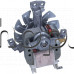 Мотор YJ61-16A-HZ03 за вентилатор с единична перка на готварска печка 220VAC-240/50Hz ,27W ,Gorenje BO7321AX