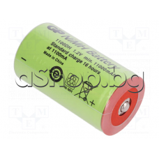 R20,Акумулаторна батерия Ni-MH ,1.2V/11000mAh,с контактни пъпки ,d33x63mm,1100DH GP
