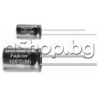 1000uF/16V,Кондензатор електролитен радиален,тип TM,Low ESR,d10x16mm,rm-5mm ,-40...+105°C,Fujicon ТМ1C102M-RBG16