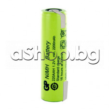 R6/AA,1.2V/1800mAh, NI-MH акуммулаторна батерия с изводи за пакет d14.5x49.5mm,GP 180AAH