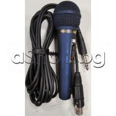 Динамичен микрофон BM-320, к-т с 4m микрофонен кабел с накрайници мъжки моножак 6.35mm - женски канон,Lamar