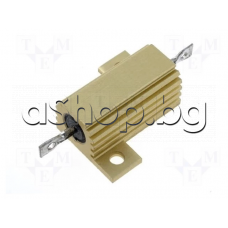 Резистор жичен 100om/25W,±5%,29x28x15mm,30-50ppm/c ,550V, метален оребрен,TE Connectivity HSA25100RJ