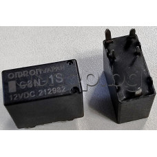Реле електромагнитно G8N-1-серия 12VDC/130om,14VDC/25-30A,SPSTx 1-КГ(НО/НЗ),14x7.1xH13.8mm,5-извода ,Omron G8N-1S DC12V /212982