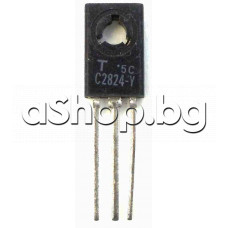 Si-N,NF-Tr-L, 120/120V, 1A, 15W, 120MHz ,TO-126 ,Toshiba 2SC2824 ,code : C2824