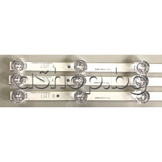 Светодиодни ленти алтернативник-т 3 бр.(6-LED)590mm за подсветка на LCD телевизор,LG 32LF57/63,32LB561V