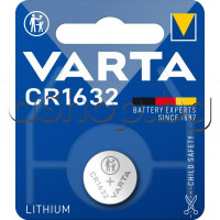 3V,135mAh,литиева  батерия,тип-паричка,d16x3.2mm,Varta CR1632