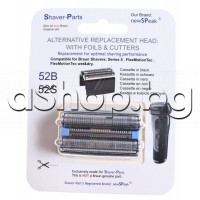 Глава к-т алтернативна на машинка за бръснене,brAun 5040S,series 5,Silver 52S/52B ,NewSpeak