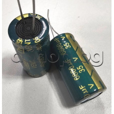6800uF/35V, Електролитен кондензатор радиален,тип Chongx ,d18x36.5mm, -40°..+105°C, Vent