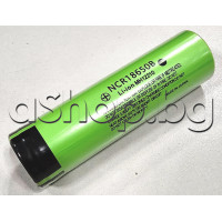 Li-ion акумулаторна батерия 3.7V/3000mA,ток xxA ,без пъпки за запояване  в пакет d18.2x65mm,Panasonic NCR18650B,MH12210