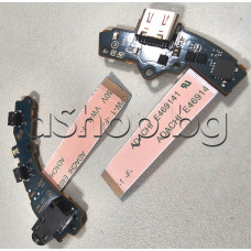 USB and Jack mount assy SV - платка с USB-C type за зареждане от майката на безжични слушалки ,SONY WH-1000XM5B