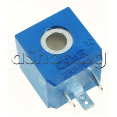 Бобина от електромагнитен клапан CS-10000581 Ceme ,type:X9W 230VAC/50Hz,24/9238,TF-140°C,Ta-120°C ,0.1-6 bar за парна-гладачна система,Tefal GV8963E0/23B