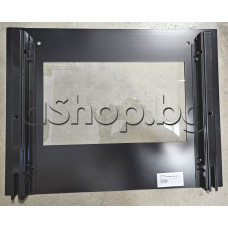 Външно стъкло к-т с метални водачи 595x452mm за врата на фурна от готварска печка ,Lino FVA 6M1 XS ,FVA 6M1 XS 5400330238 LG,Vestel