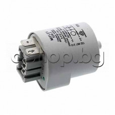 Входен шумоподтискащ филтър с 6- извода,0.47uF(X2)+2x27nF(Y2)+2x1mH,+0.68Mom,10A,250V,50/60Hz за пералня,AEG,Electrolux