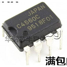 OP-IC,Dual,Ultra low-noise ,wideband ±18V,4V/uS,10MHz,-20..+75°C,8-DIP,NEC uPC4560C ,code: C560C