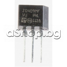 Triac,600V,4A,Igt/Ih<10/10mA, TO-202/3, STMicroelectronics Z0409MF