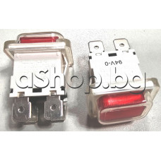 Ключ захранващ RL5-6/94V-0,16A/250VAC ,109335 за конвектор 4-изв.x 6.35mm,с гумено капаче (прозрачно), Tesy CN 03 250/300 MIS F