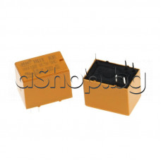 Реле-електромагнитно DC12V/720om,240VAC/3A,0.2W ,15.5x11.8xH10.5mm,1-КГ(НО/НЗ),6-изв.растер-5.0мм за печ.монтаж,Hui Ke HK4100F-DC12V-SHG