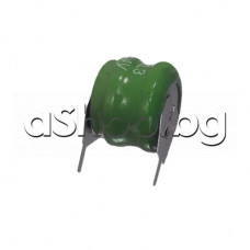 NiCd-акумулаторна батерия,2.4V/60mAh,d15.5xH12.7mm,за печатен монтаж- вертикална  с 2-извода,Project 60K2-V