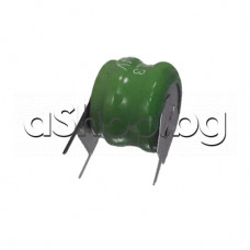 NiCd-акумулаторна батерия,2.4V/60mAh,d15.5xH12.7mm,за печатен монтаж- вертикална  с 3-извода,Project 60K2-V