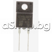 Si-Di,S-L,600V,If(av)-8A,<75nS, ultra-fast, TO-220FP ,STMicroelectronics STTH8L06FP